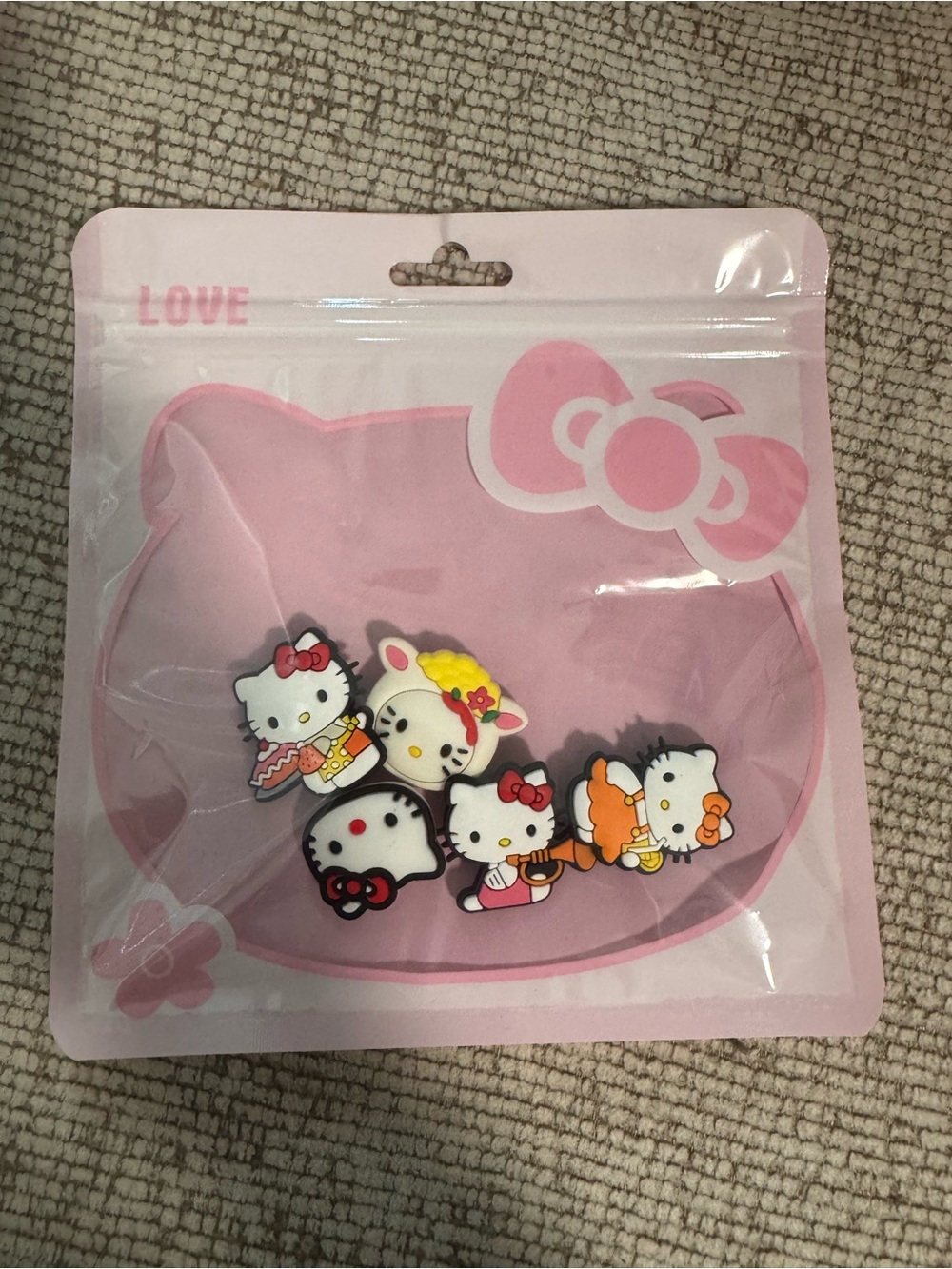 Sanrio Hello Kitty Pink Character Charm Set